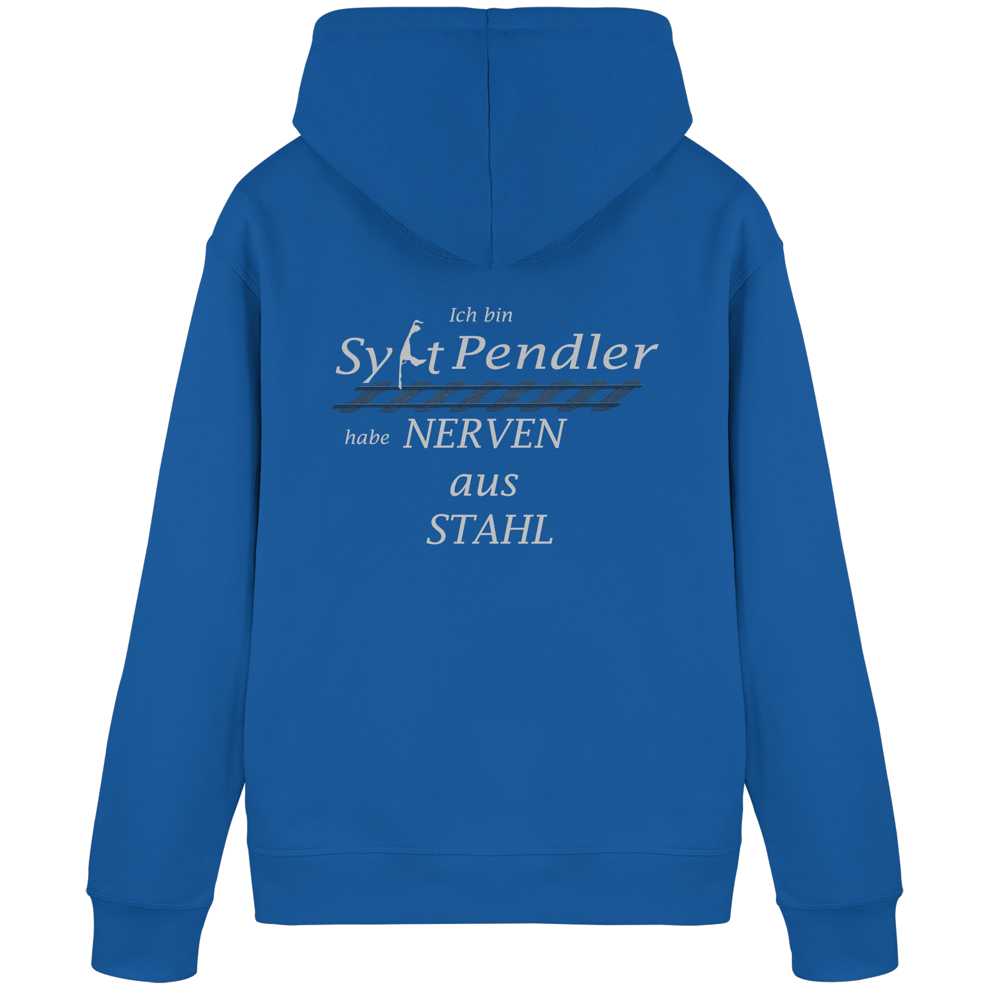 Der Sylt-Pendler ~ Basic Hoodie (Motiv hinten)