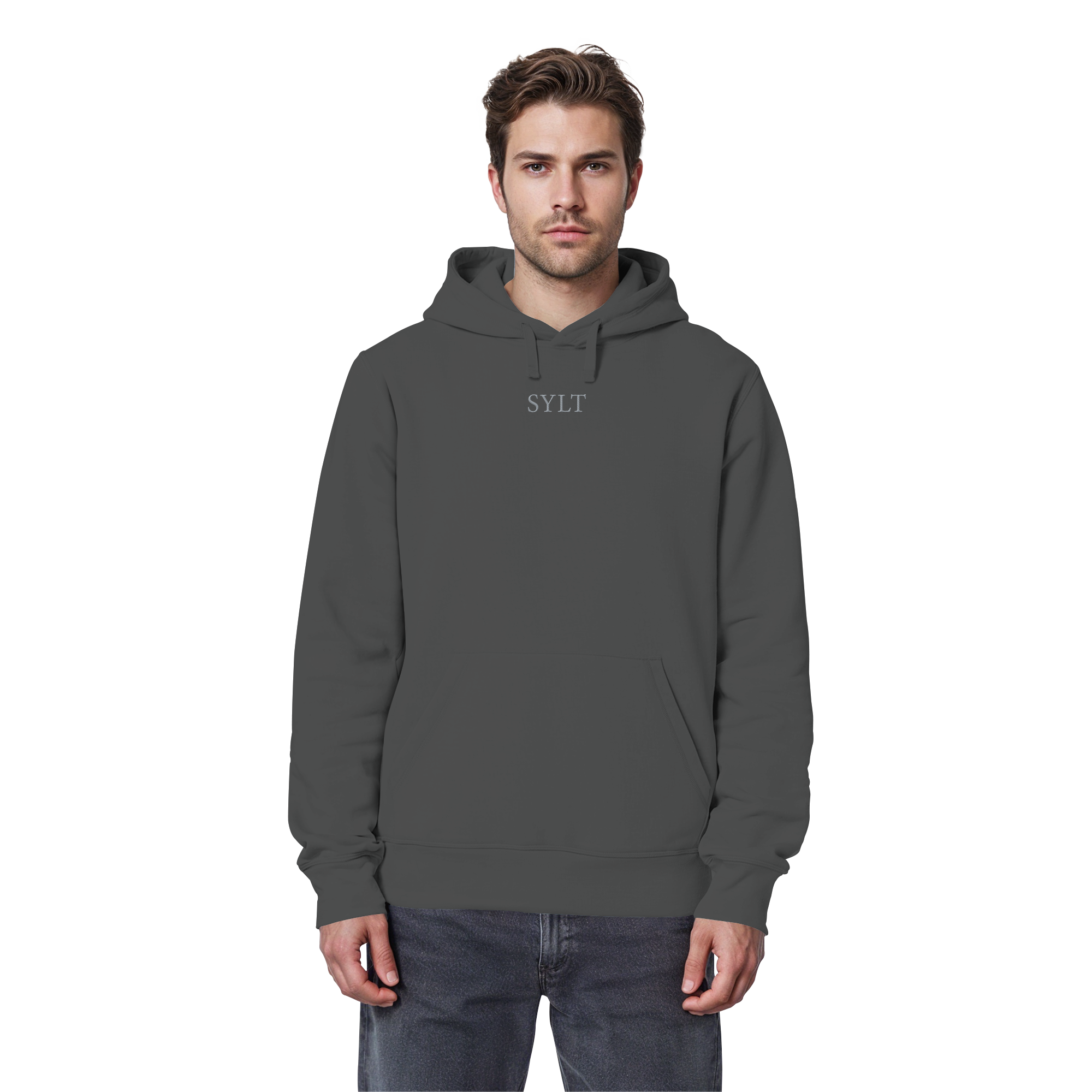 maritime SyltWelle mit Stick (front) & Logo (hinten) - Basic Hoodie