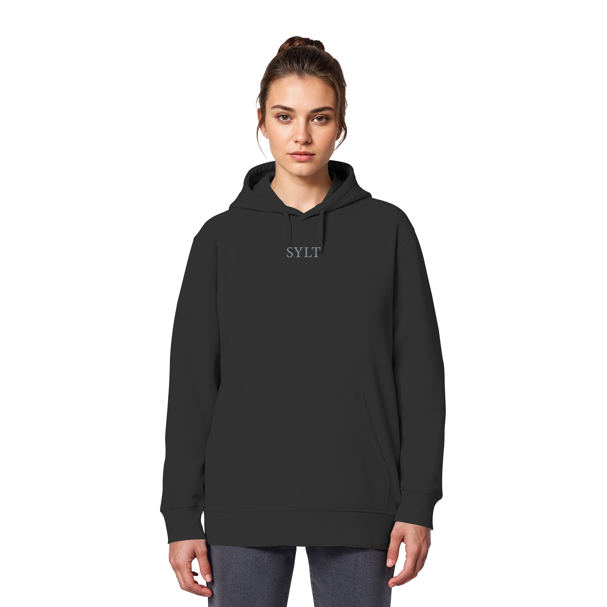 maritime SyltWelle mit Stick (front) & Logo (hinten) - Basic Hoodie