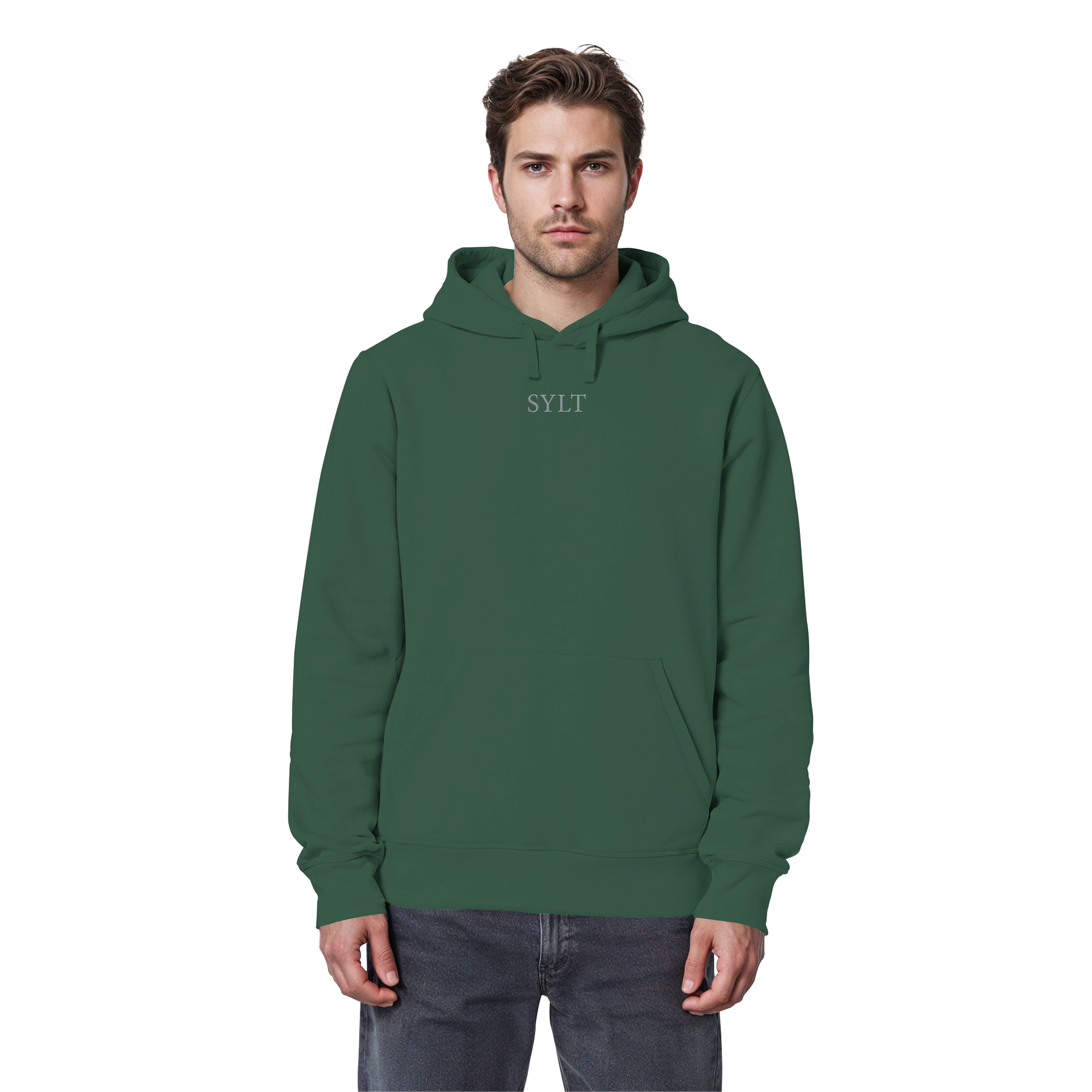 maritime SyltWelle mit Stick (front) & Logo (hinten) - Basic Hoodie