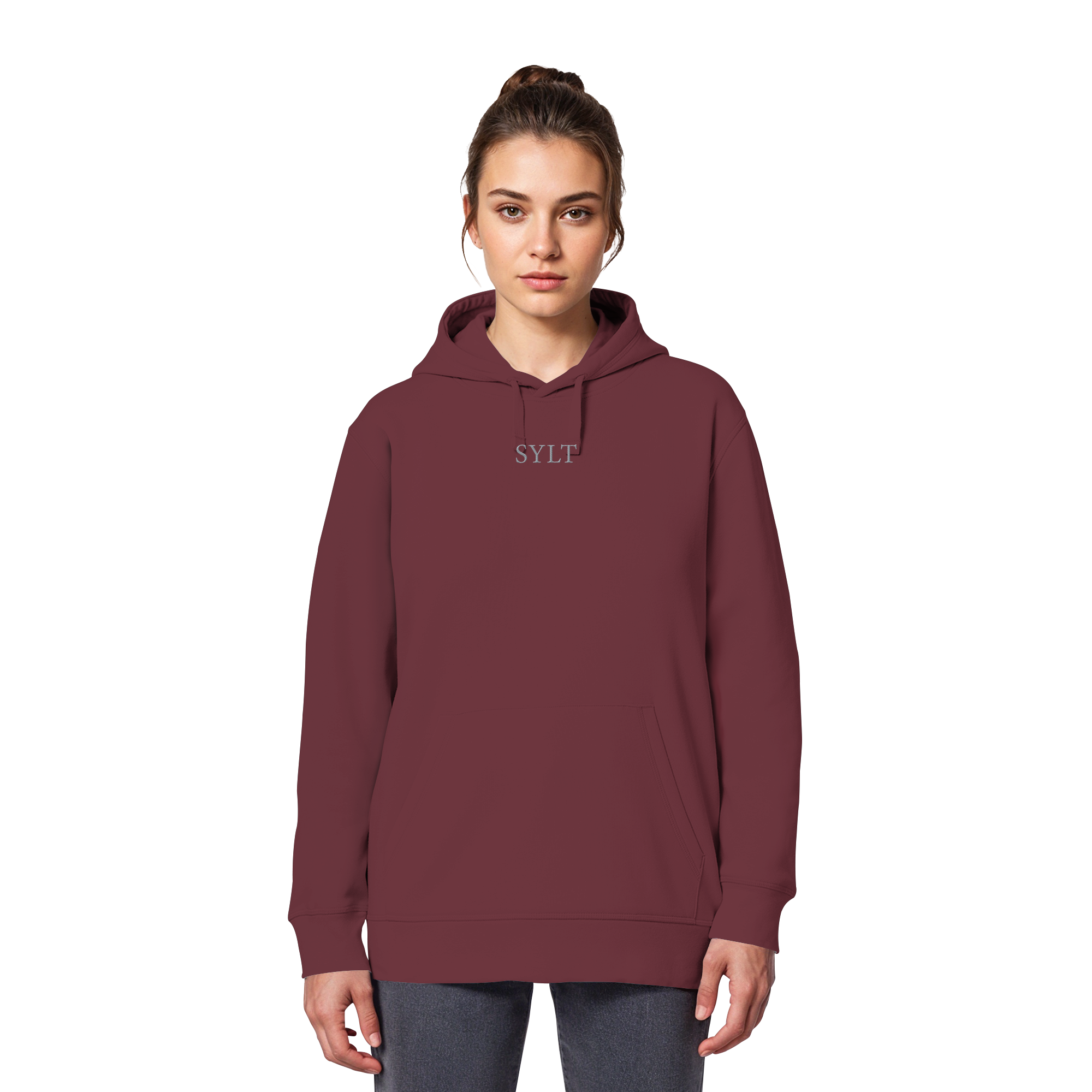 maritime SyltWelle mit Stick (front) & Logo (hinten) - Basic Hoodie