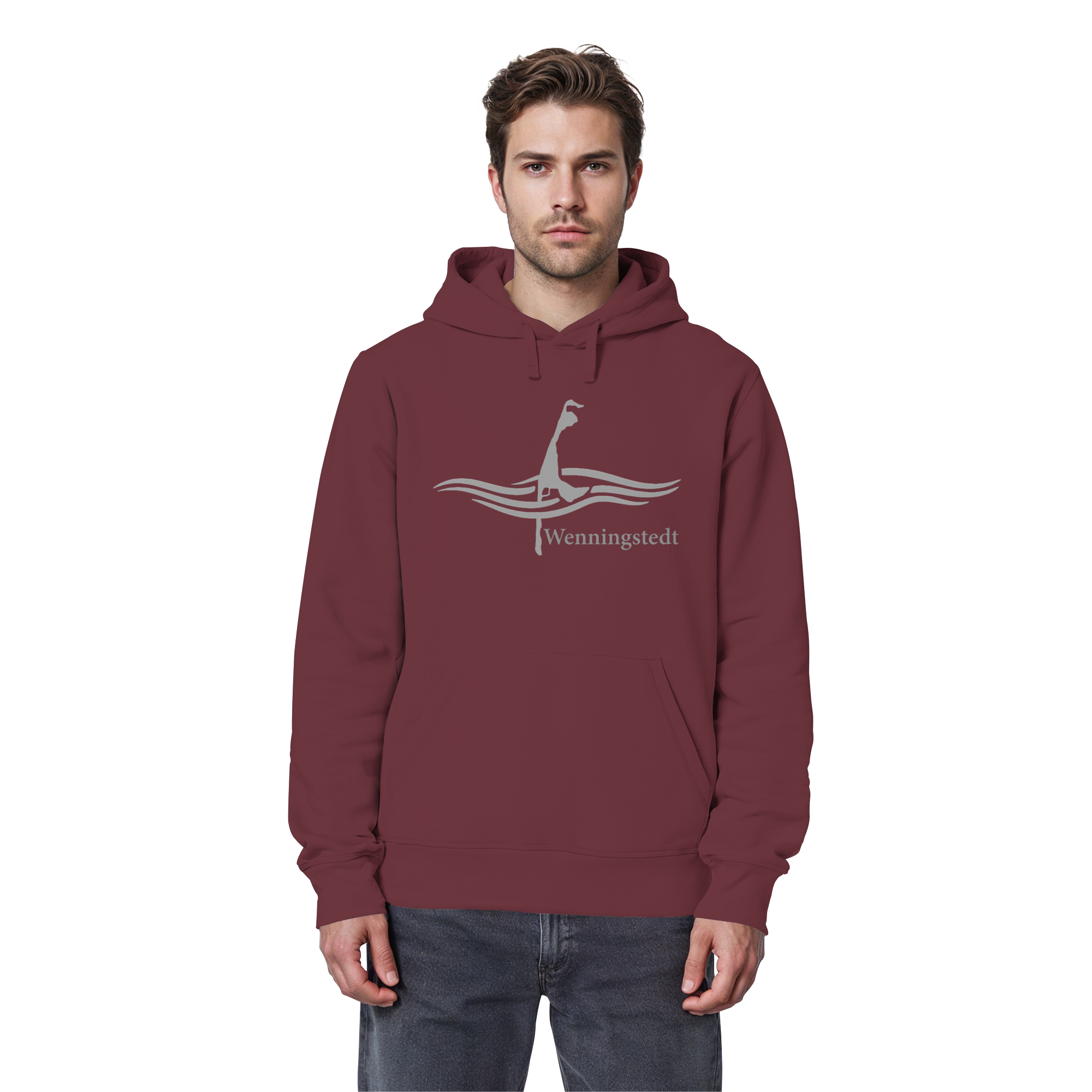 maritimes Sylt vom Meer umschlungen - Edition Wenningstedt (Vorne) Basic Hoodie
