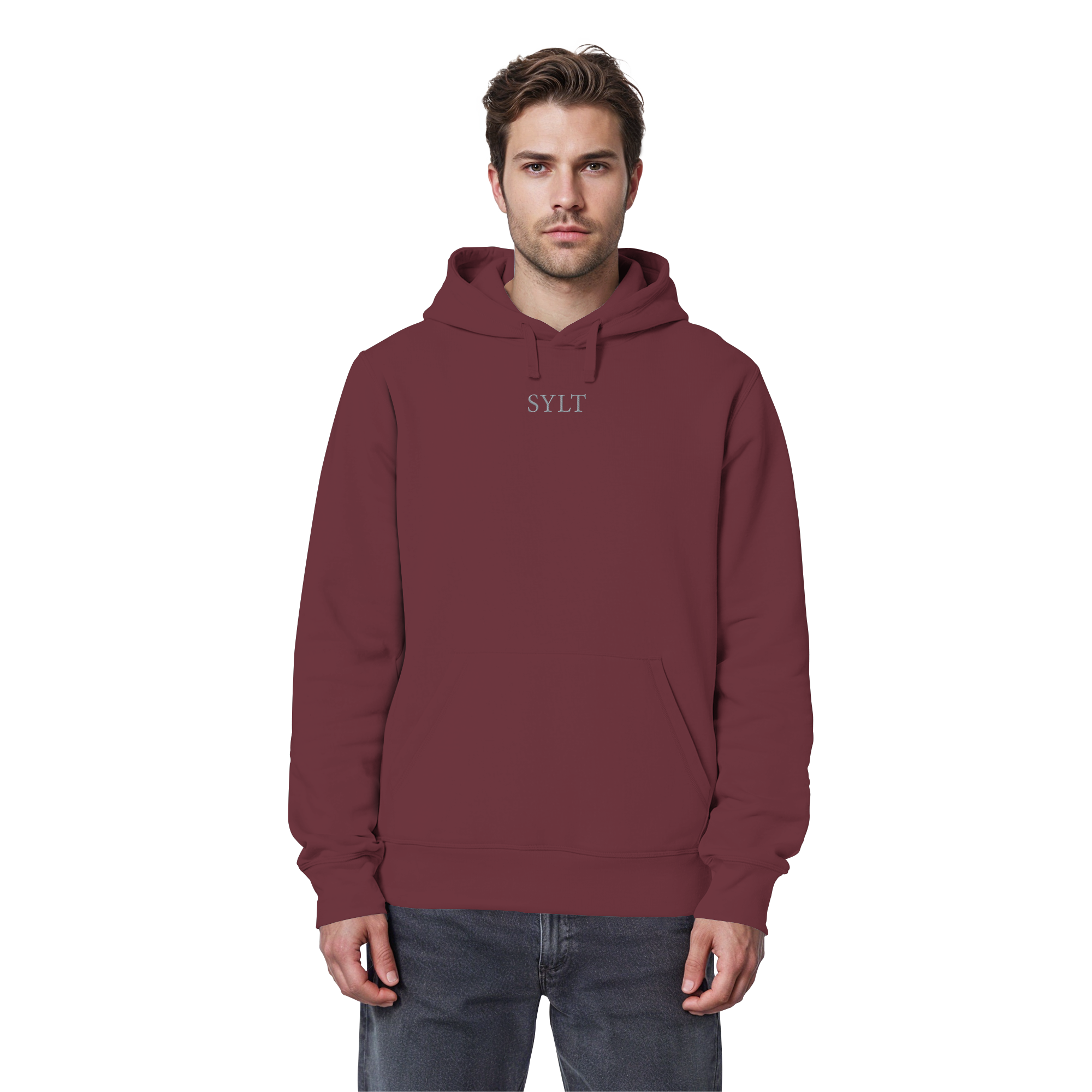 maritime SyltWelle mit Stick (front) & Logo (hinten) - Basic Hoodie