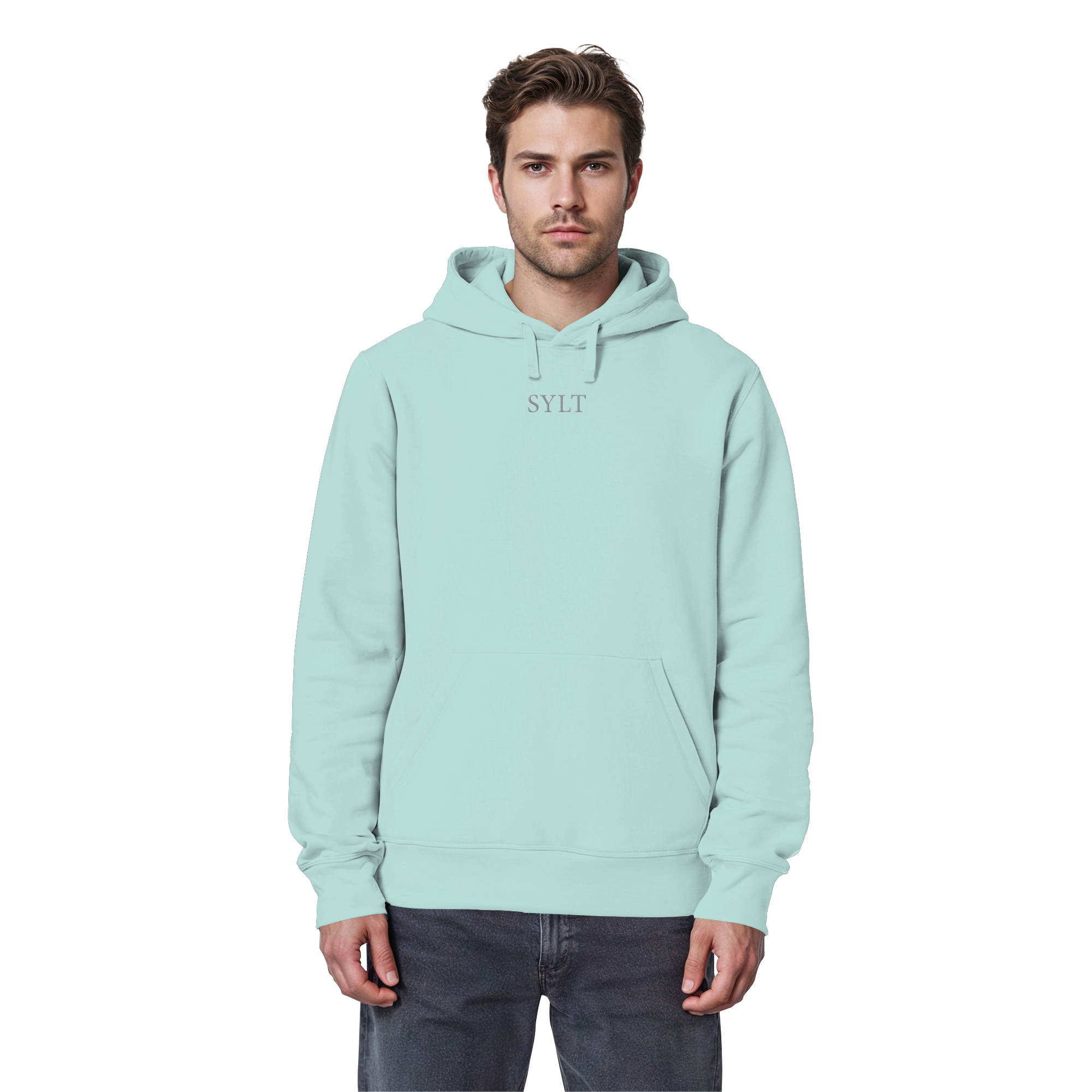 maritime SyltWelle mit Stick (front) & Logo (hinten) - Basic Hoodie