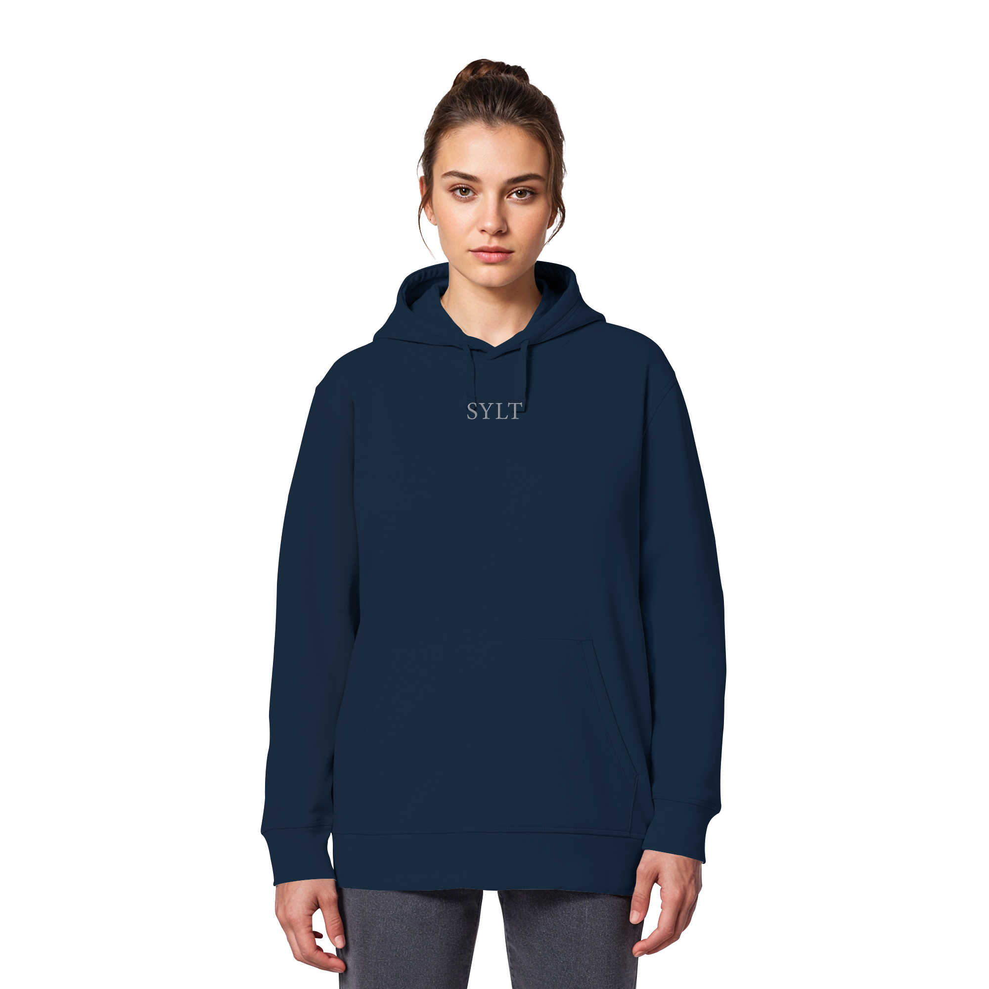 maritime SyltWelle mit Stick (front) & Logo (hinten) - Basic Hoodie