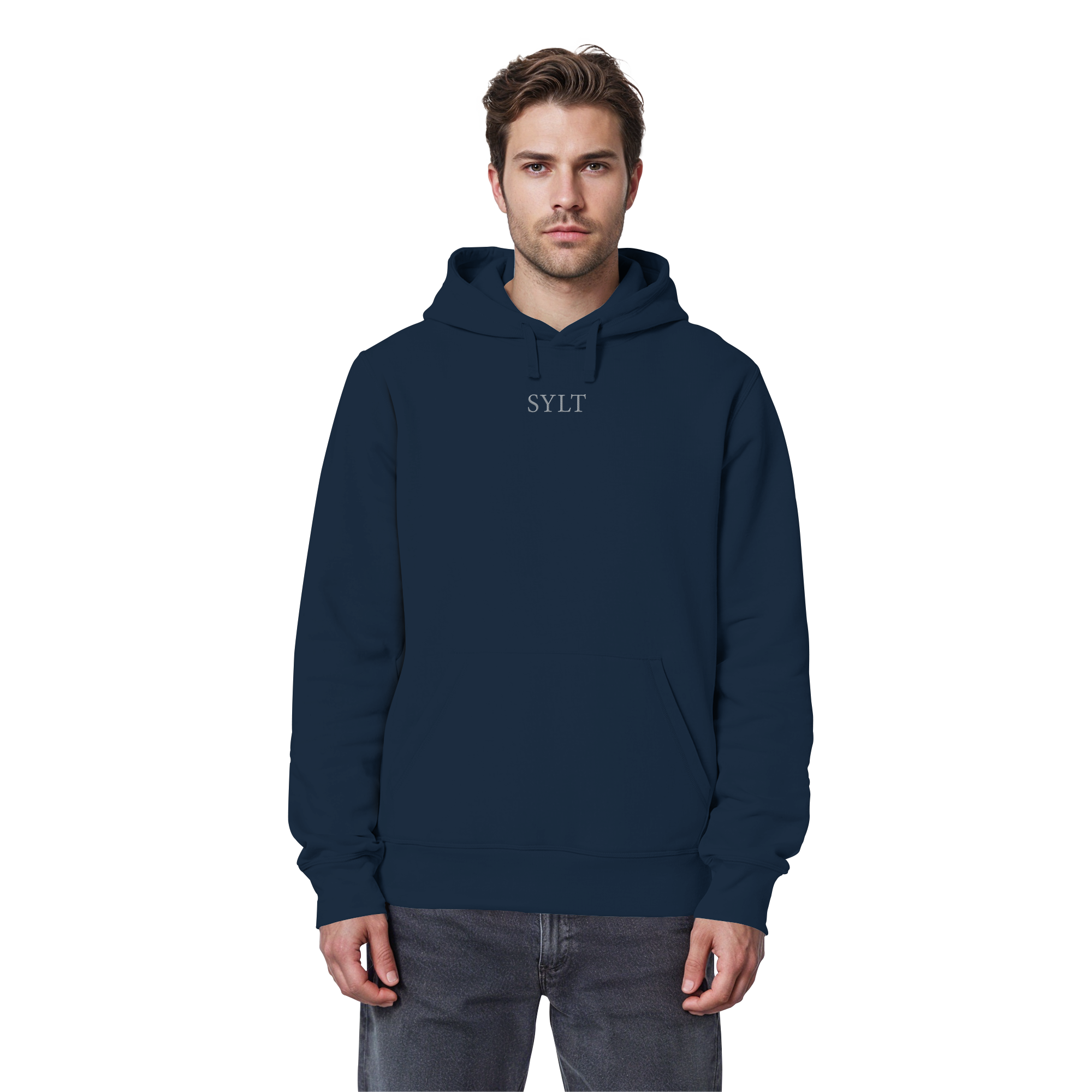 maritime SyltWelle mit Stick (front) & Logo (hinten) - Basic Hoodie
