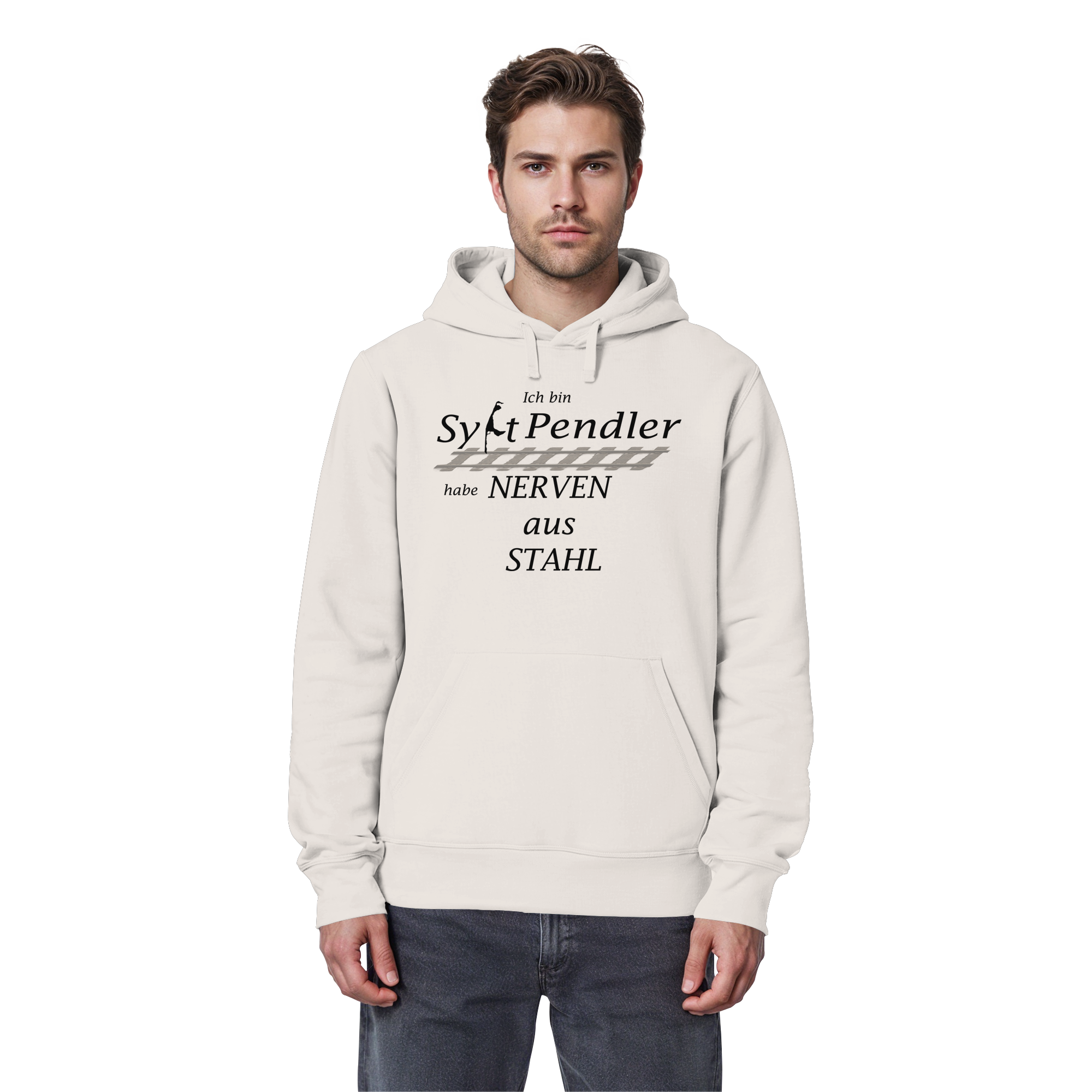 Der Sylt-Pendler ~ Basic Hoodie (vorne)