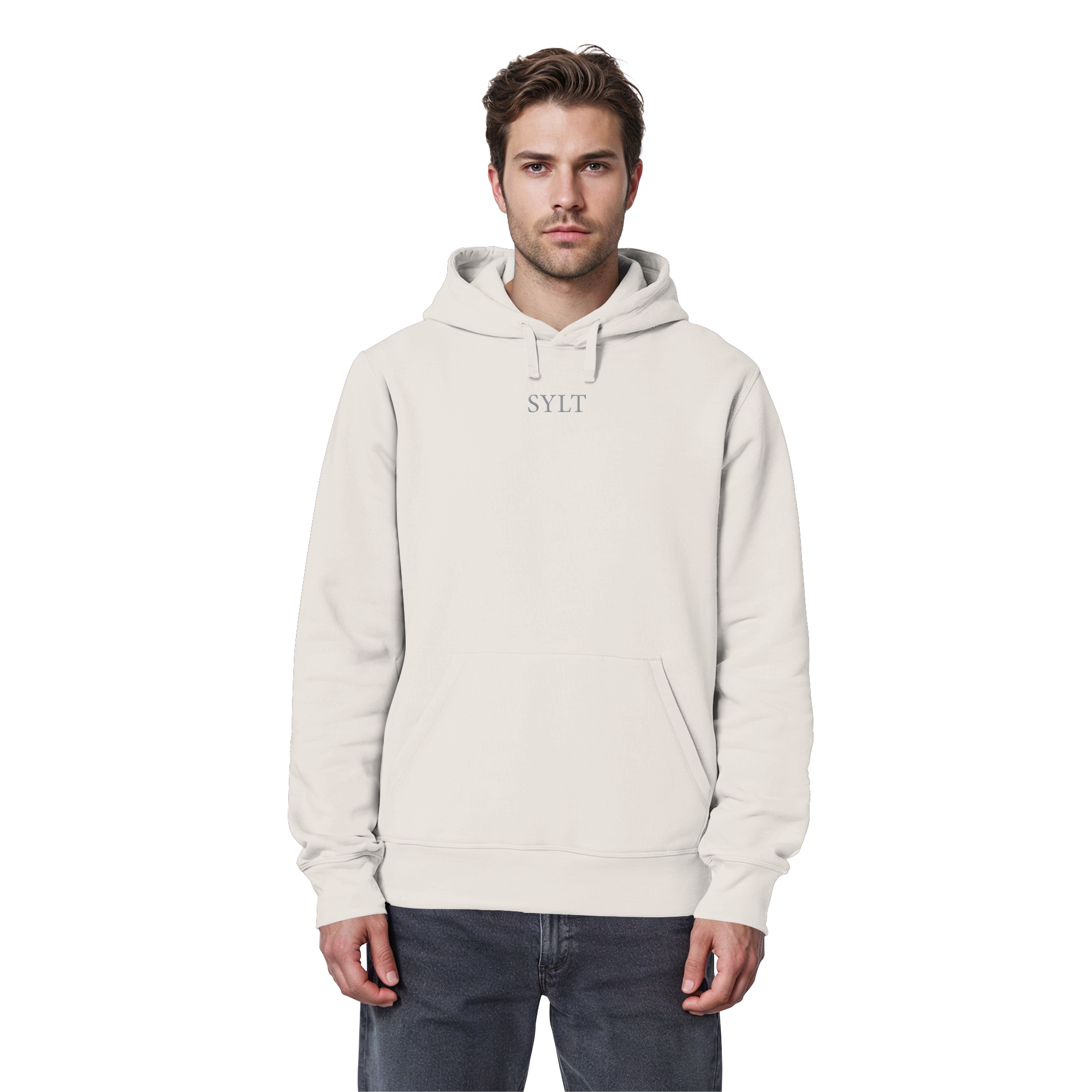 maritime SyltWelle mit Stick (front) & Logo (hinten) - Basic Hoodie