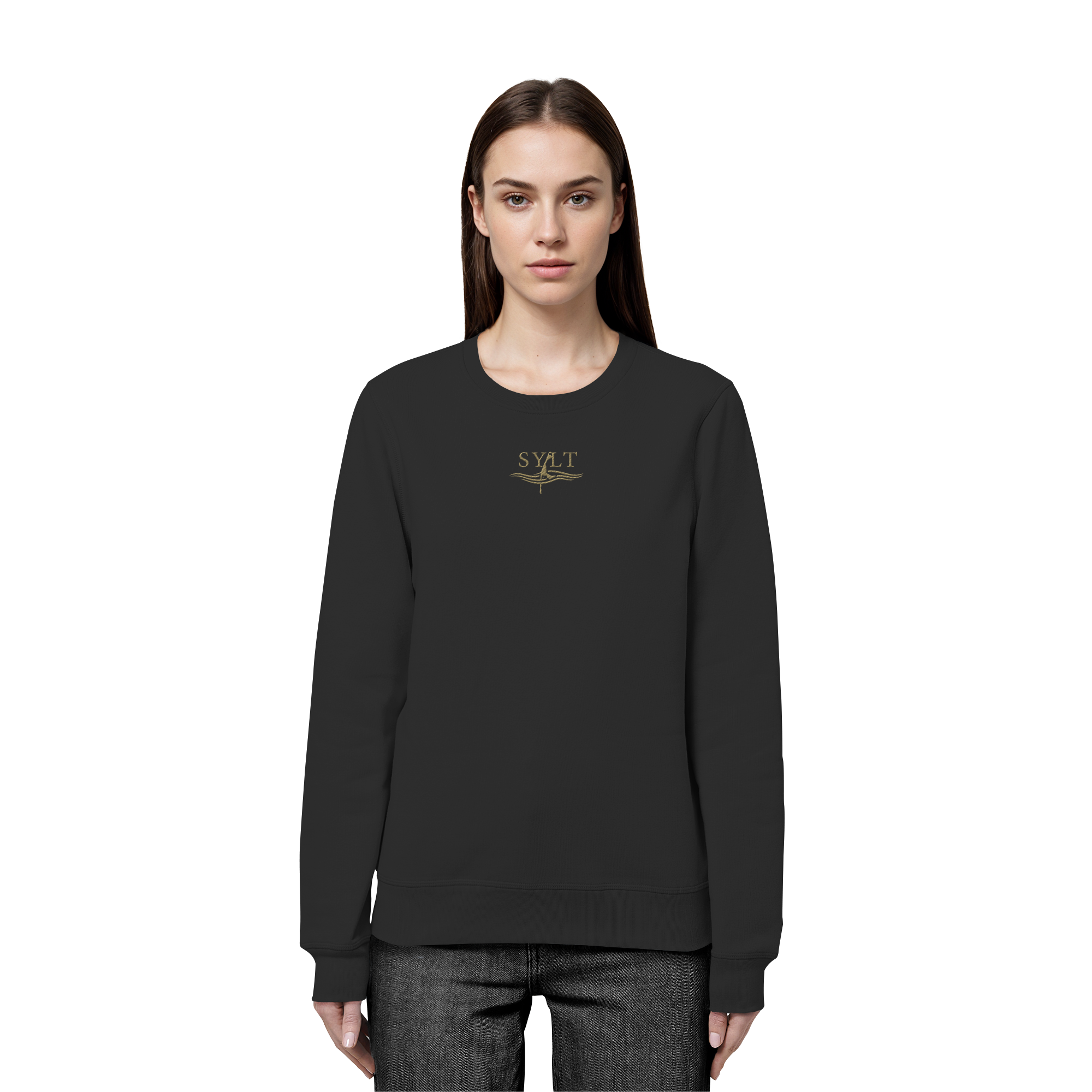BLACK or WHITE - SyltWelle Stick Gold - Sweatshirt mit Charakter