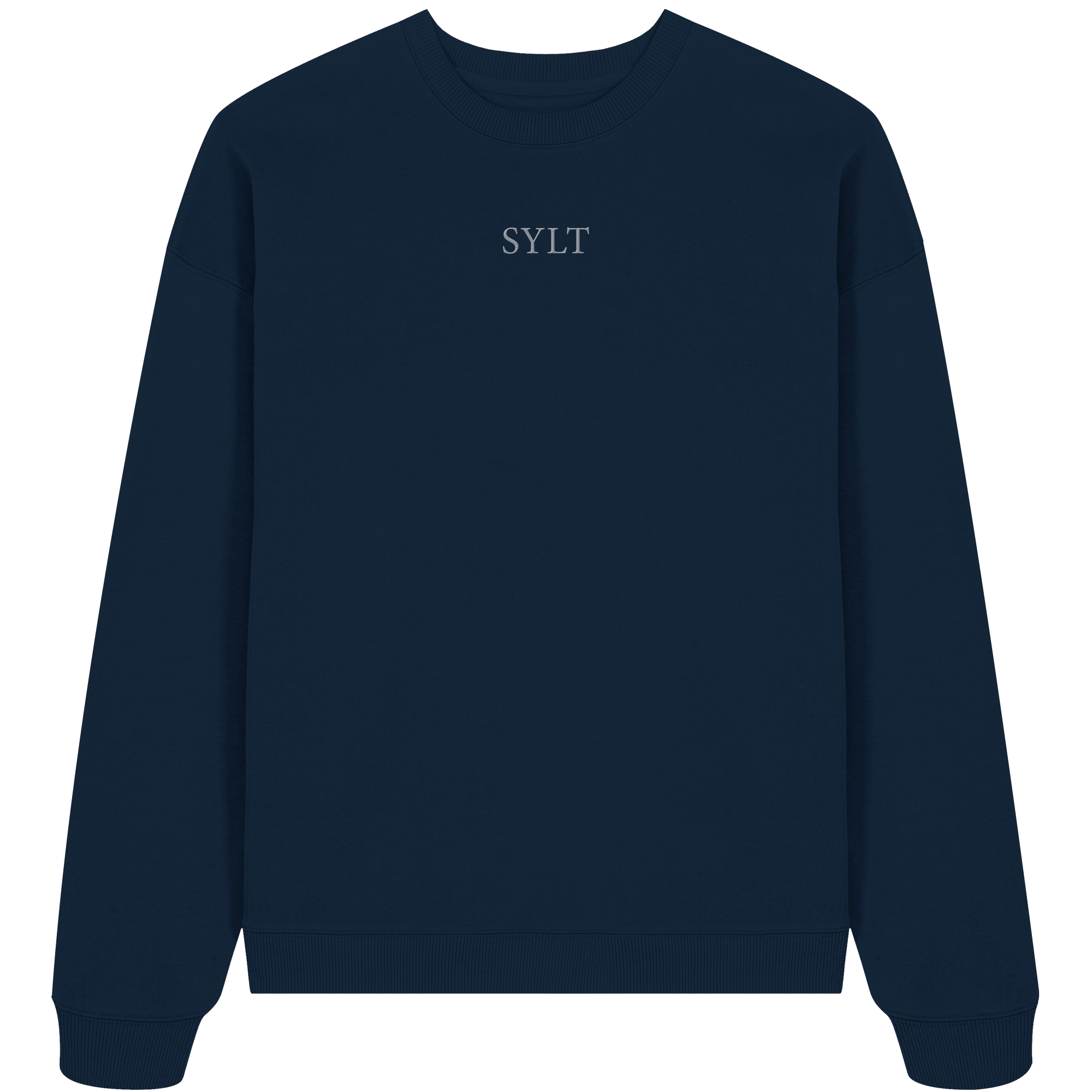 maritime SyltWelle mit Stick (front) & Logo (hinten) - Oversize Sweatshirt