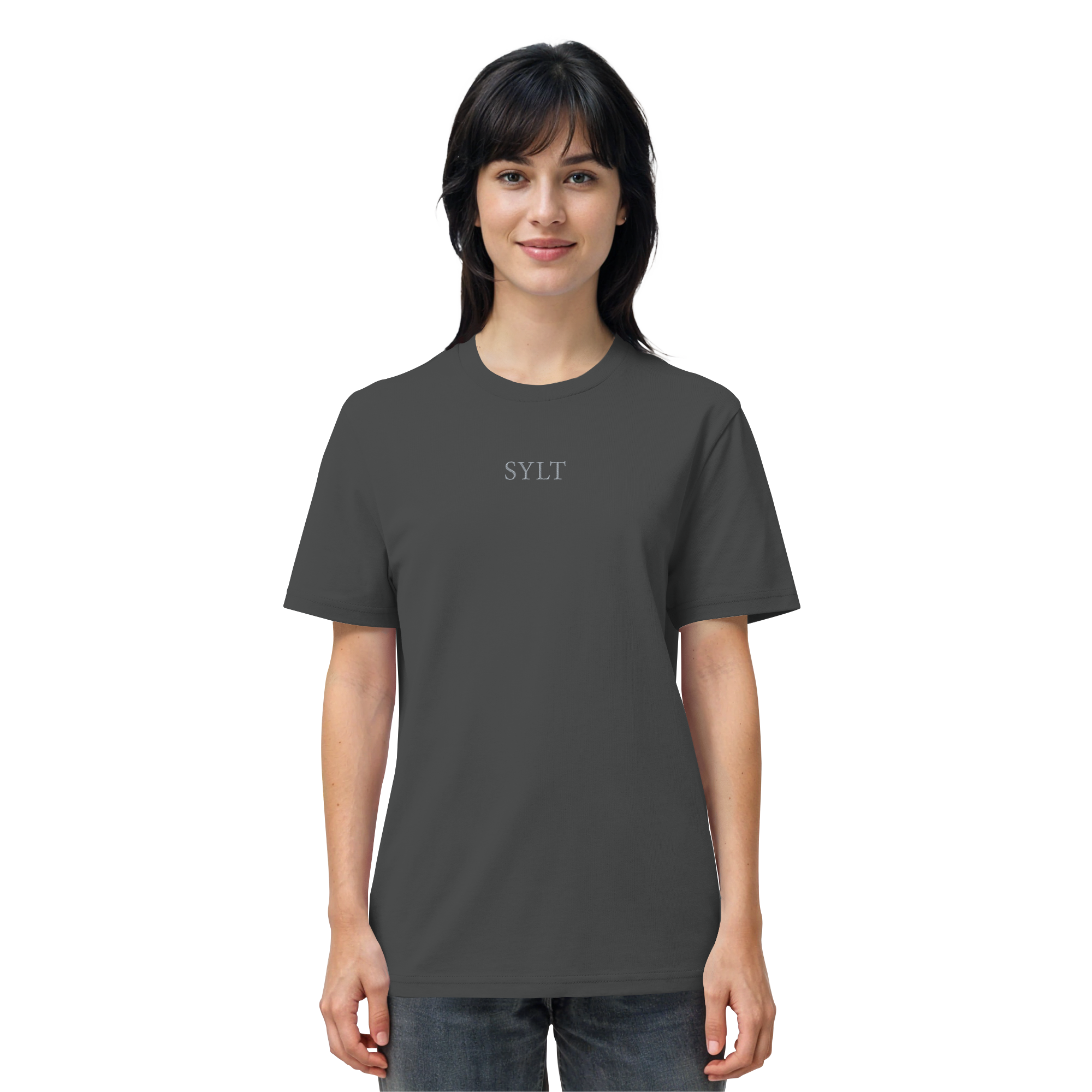 exklusives Sylt Design im Silberstick - Basic T-Shirt